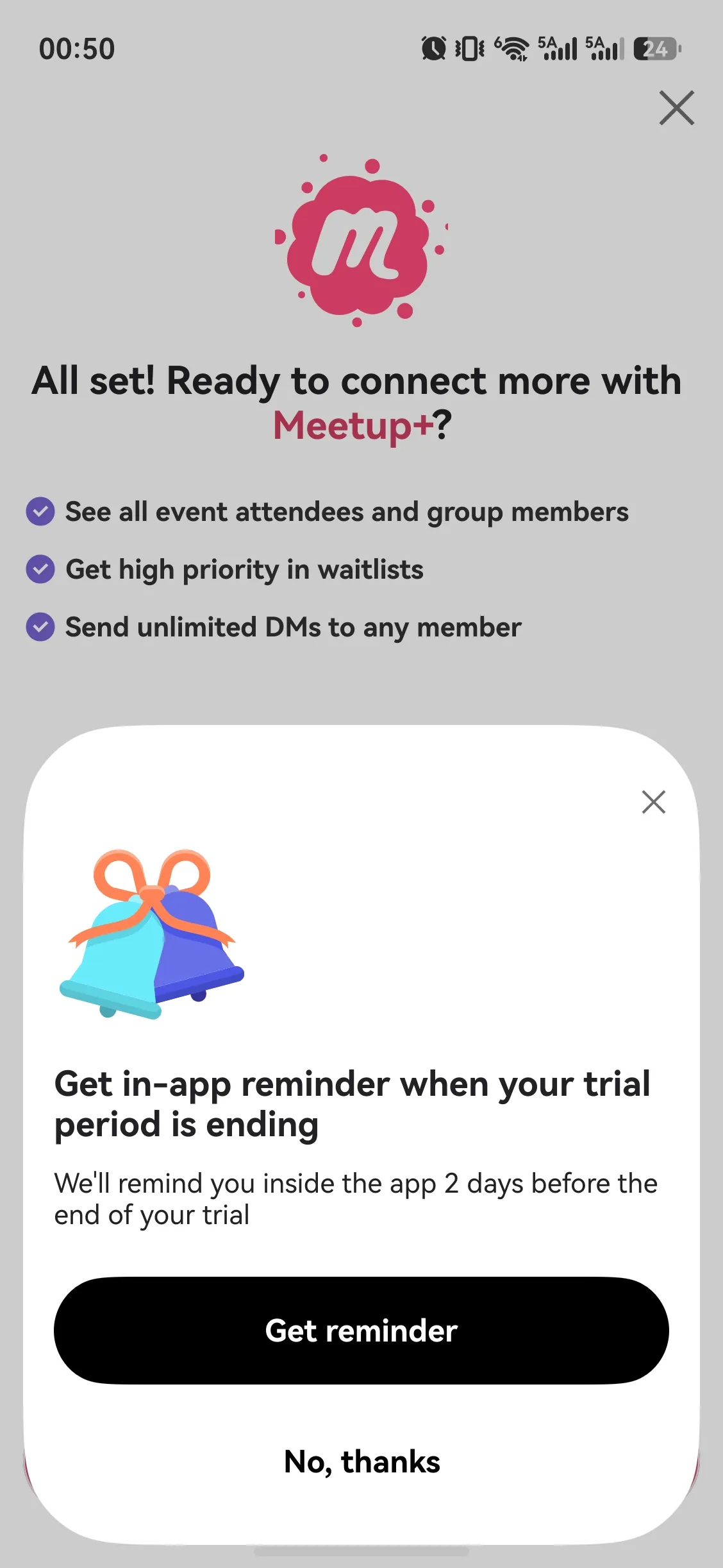 Android UI - Subscription Screen (Meetup)